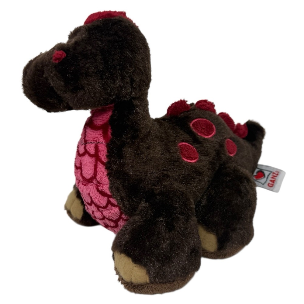 Ganz Webkinz Cocoa‎ Dinosaur Brown Pink Plush Stuffed Animals No Code